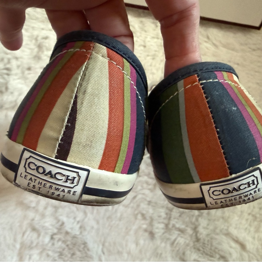 Coach Audrina in Multi Stripe Canvas Sneakers - Picture 10 of 14